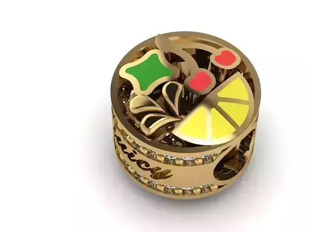 refreshing fruit charm ball  3D print model
