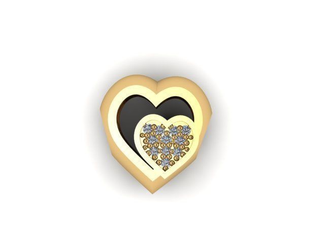 sincere heart charm ball  3D print model