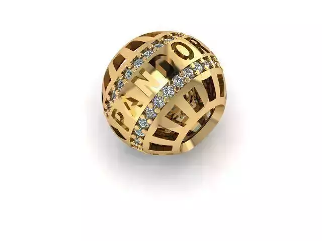 stones and writing charm ball 