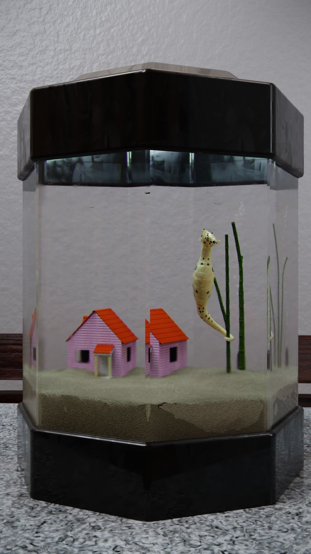 Potbelly Seahorse Low-poly 3D model_5