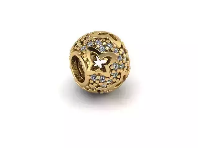 stones and butterflies charm ball 