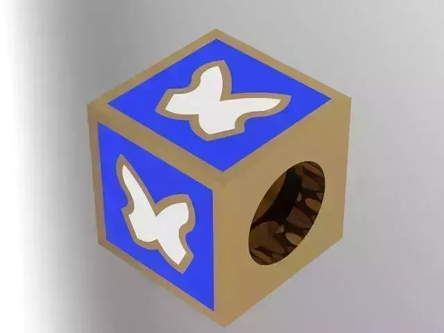 painted butterflies charm ball 