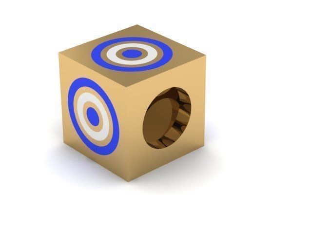 painted evil eye bead charm ball  3D print model