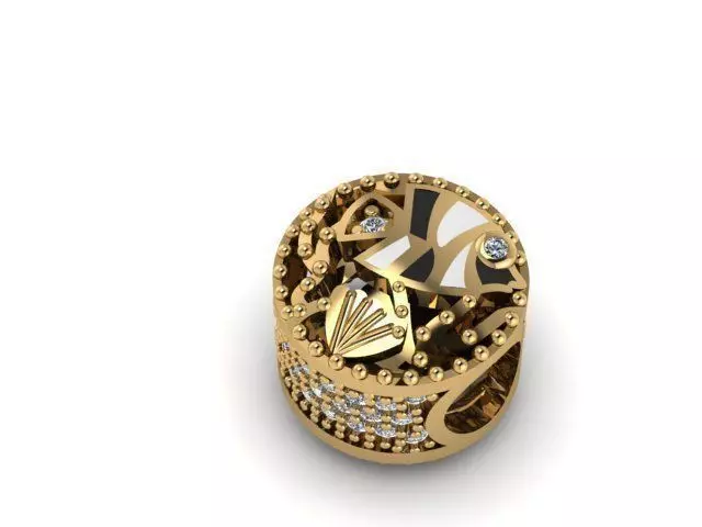 coral reef and fish charm ball  3D print model_0