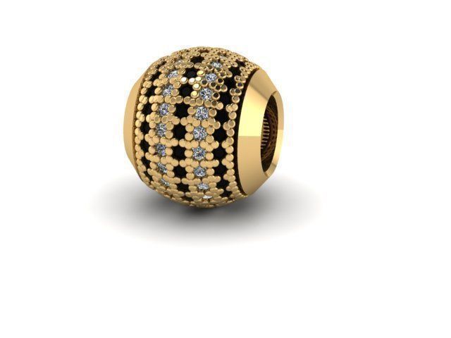 5 rows of stones charm ball  3D print model
