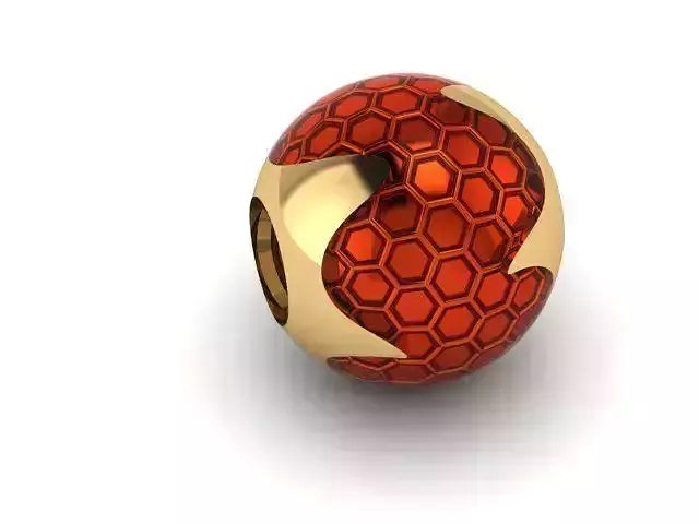 following honeycomb charm ball  3D print model