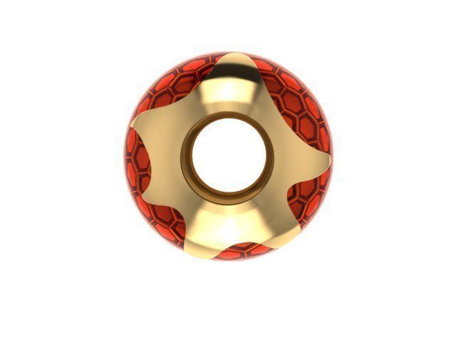 following honeycomb charm ball  3D print model_1