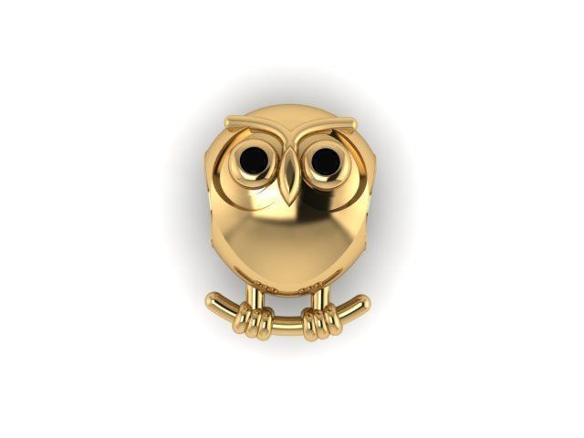 puzzled owl charm ball  3D print model