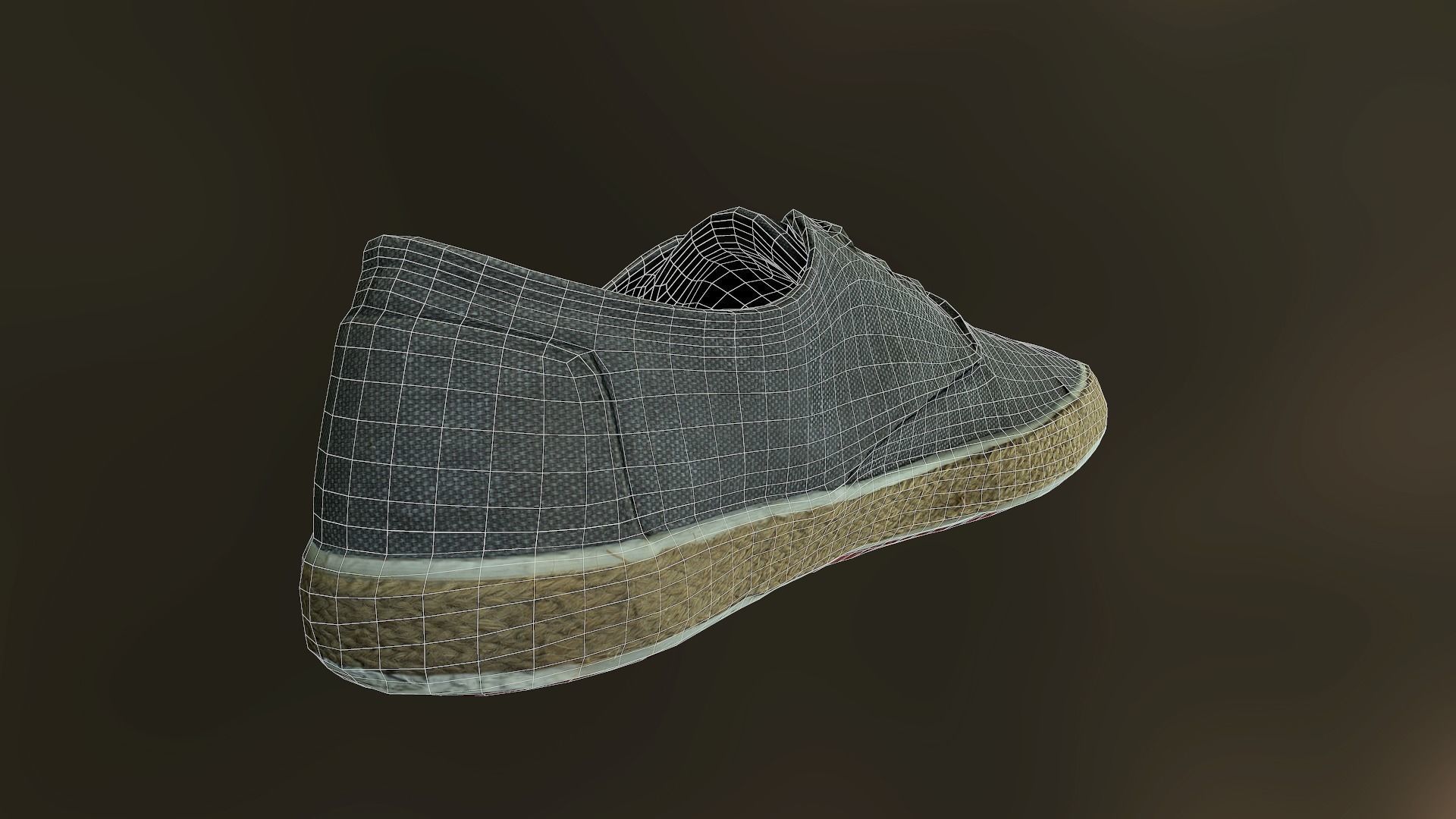 Shoes pair of with soles Low-poly 3D model_6