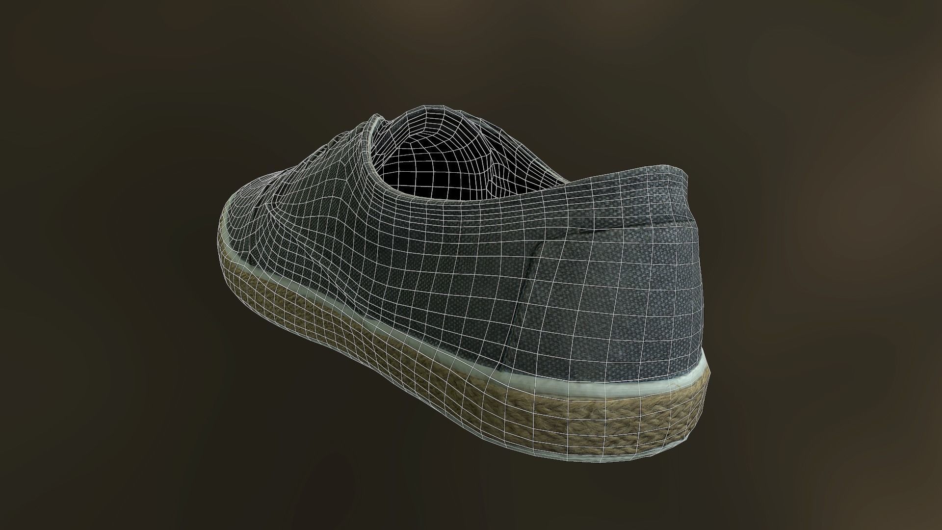 Shoes pair of with soles Low-poly 3D model_7