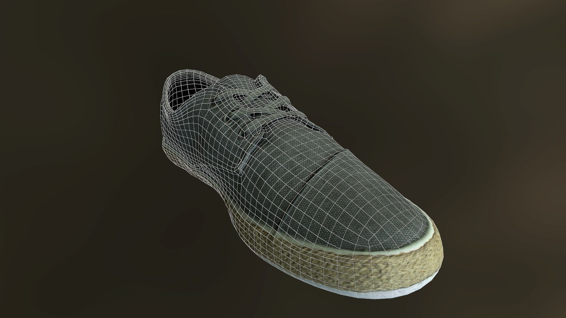 Shoes pair of with soles Low-poly 3D model_4
