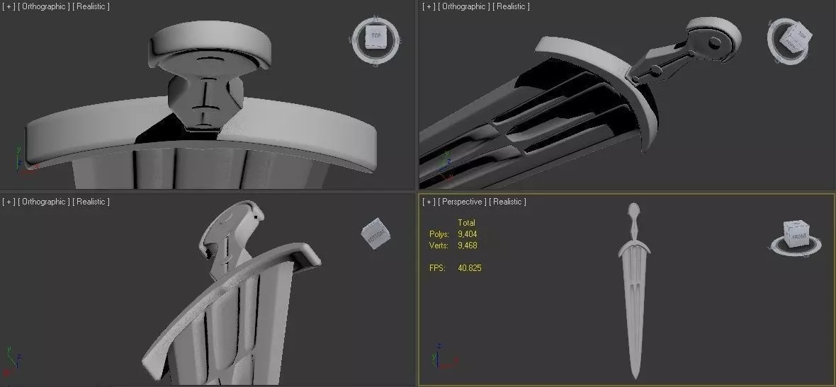 Arms and Armour of the Medieval Knight Low-poly 3D model_0