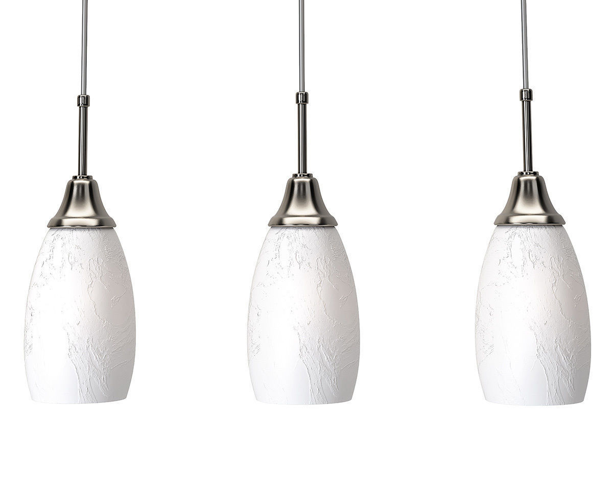 Peak Collection Three Lights Pendant Fixture 3D model_1