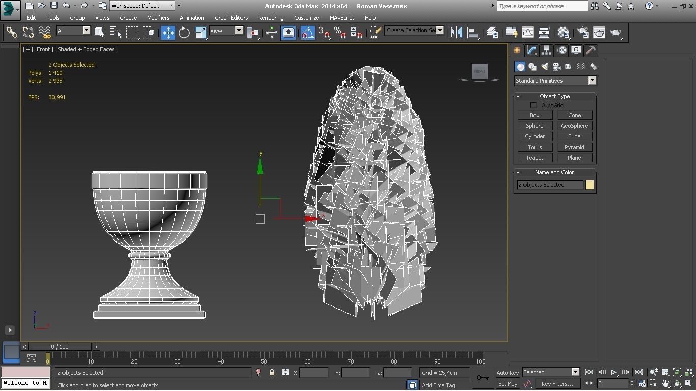 Roman Vase Low-poly 3D model_7