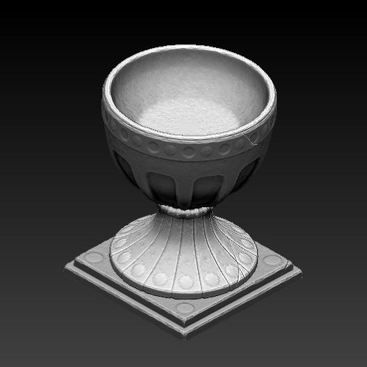 Roman Vase Low-poly 3D model_4