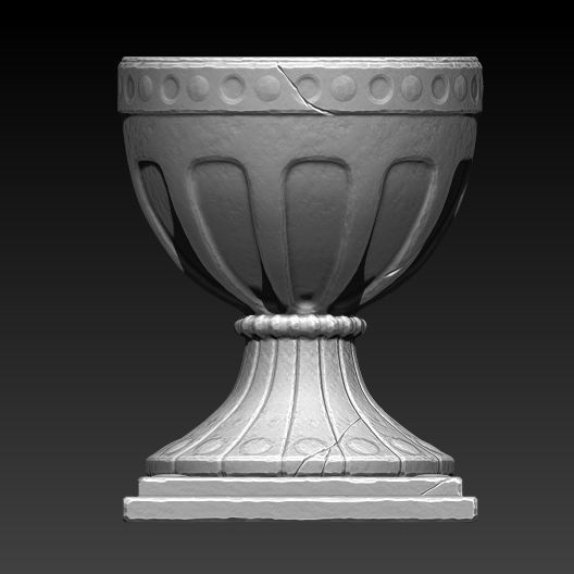 Roman Vase Low-poly 3D model_6