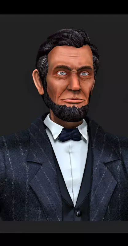 Abraham Lincoln Low-poly 3D model