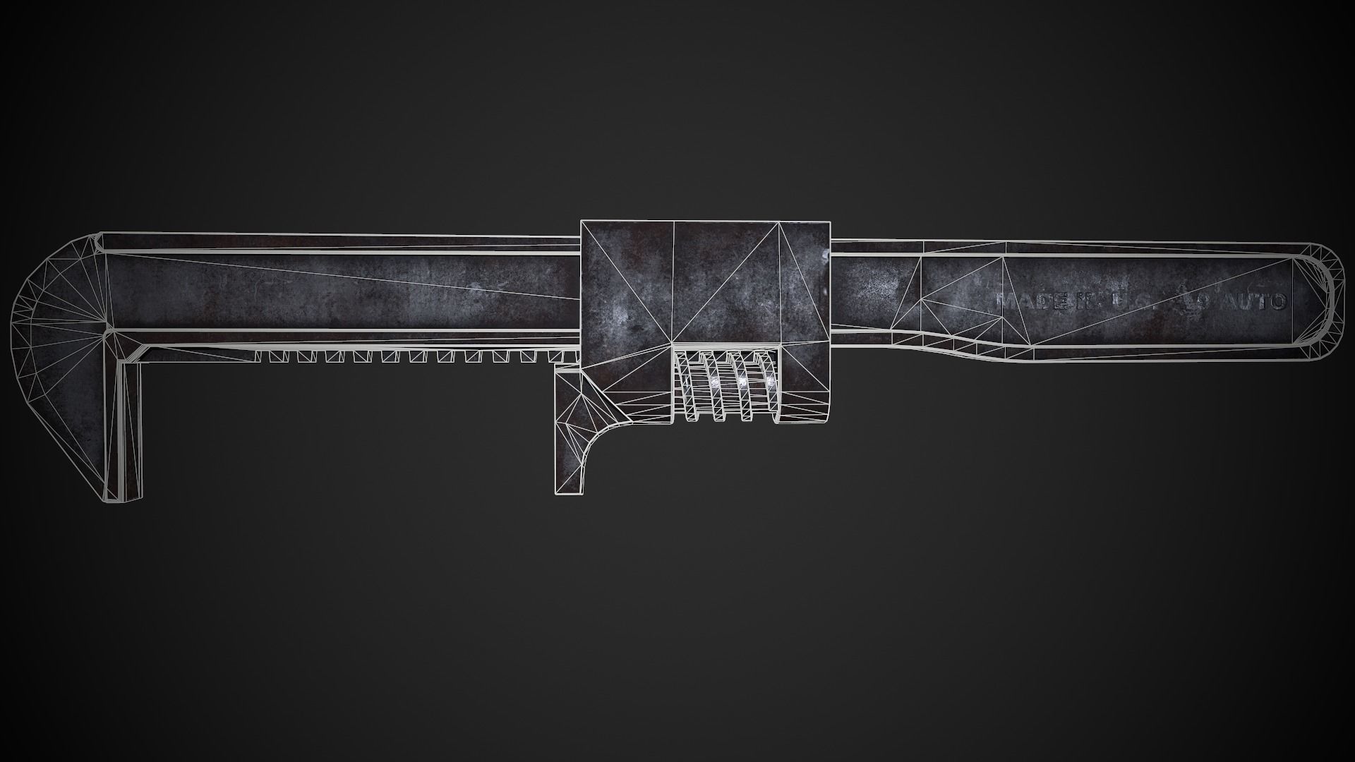 Monkey Wrench Low-poly 3D model_5