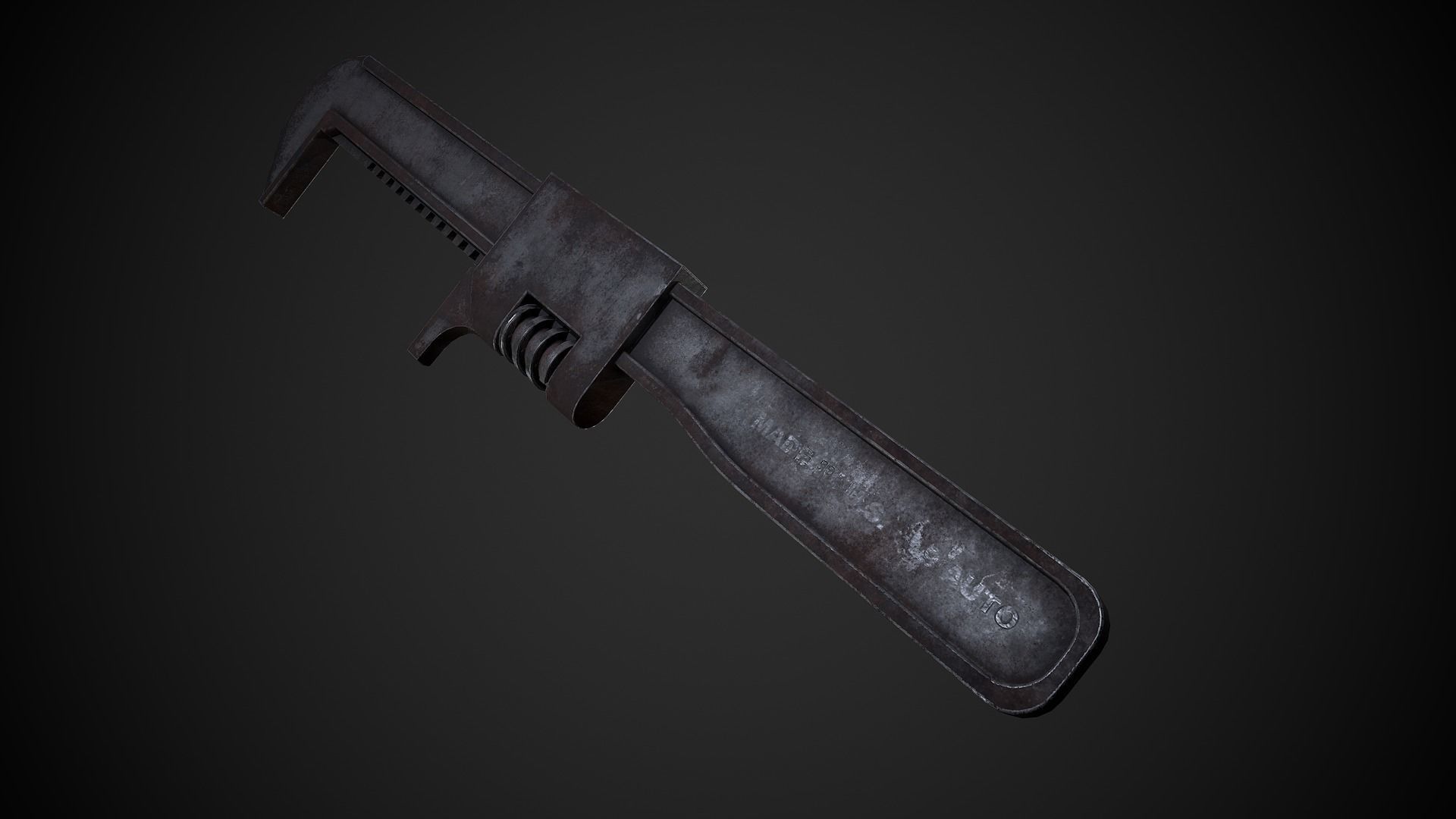 Monkey Wrench Low-poly 3D model_2