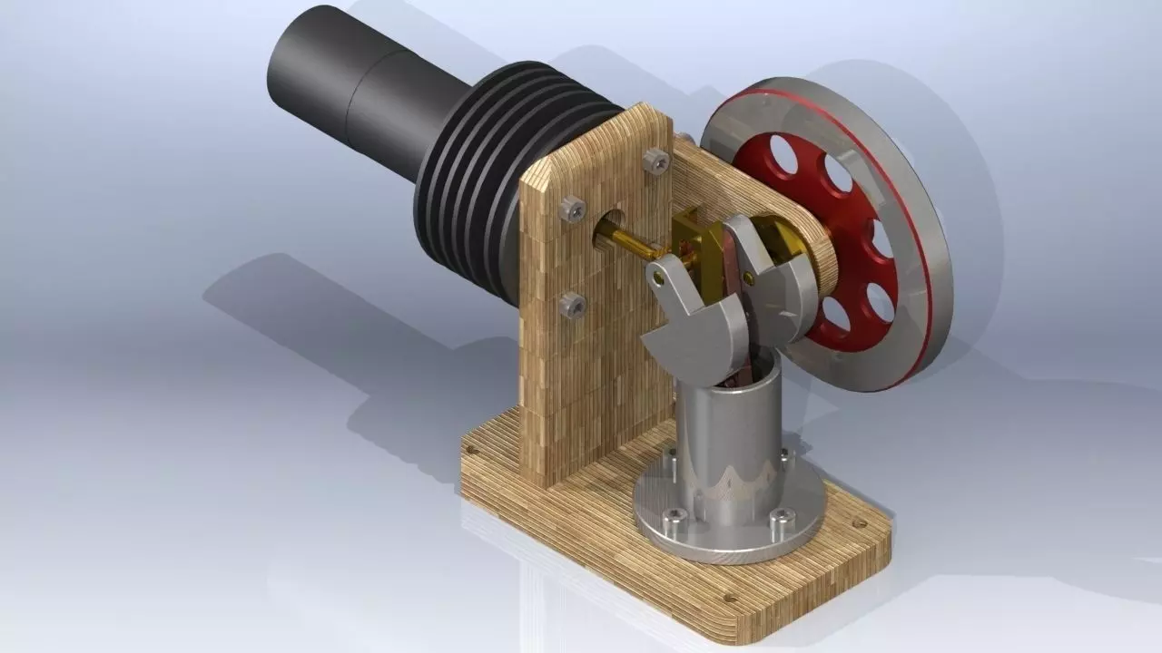Miniature Stirling Engine Free 3D model_0