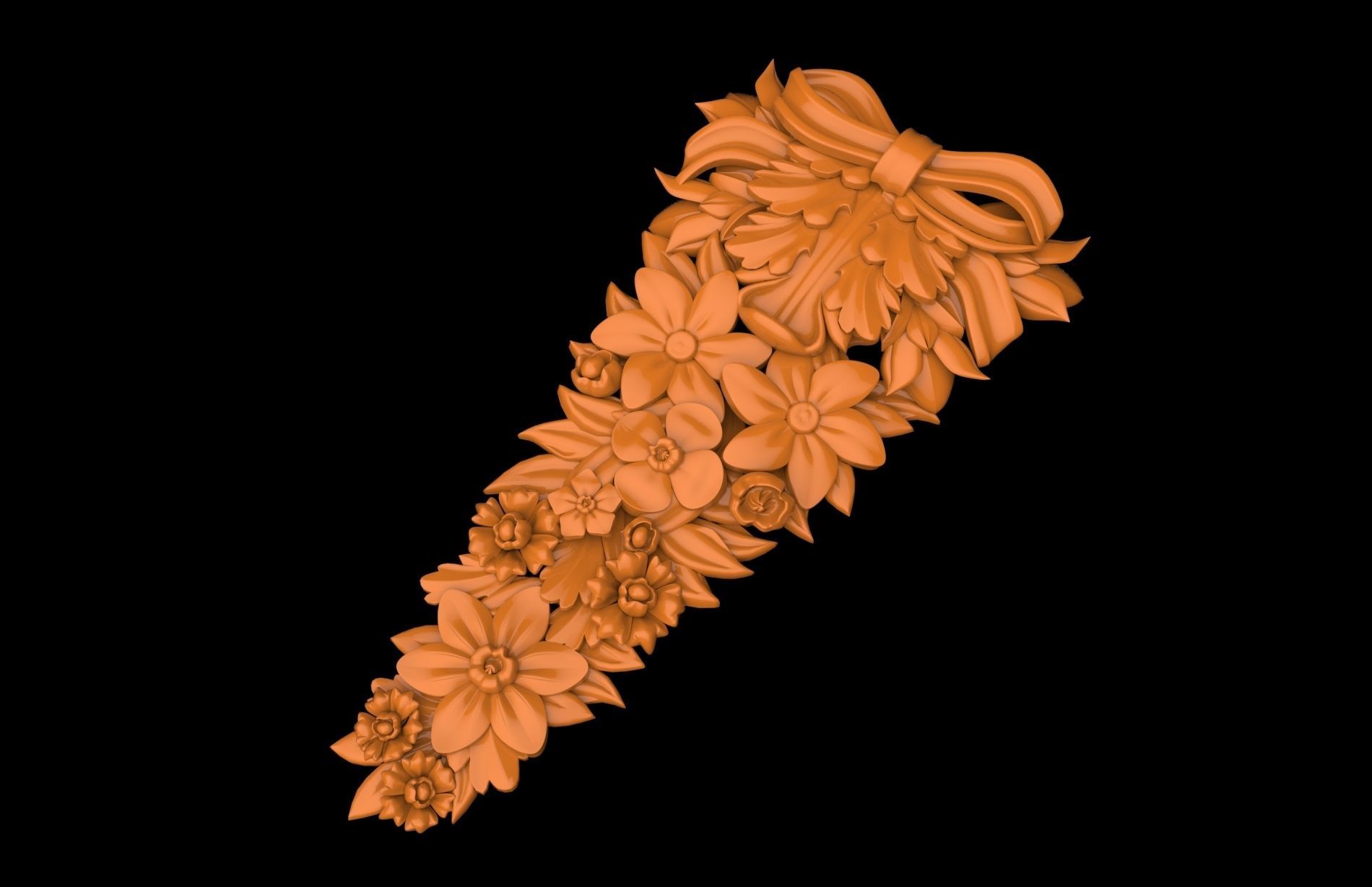 Carved decor CNC 3D print model  3D print model_2