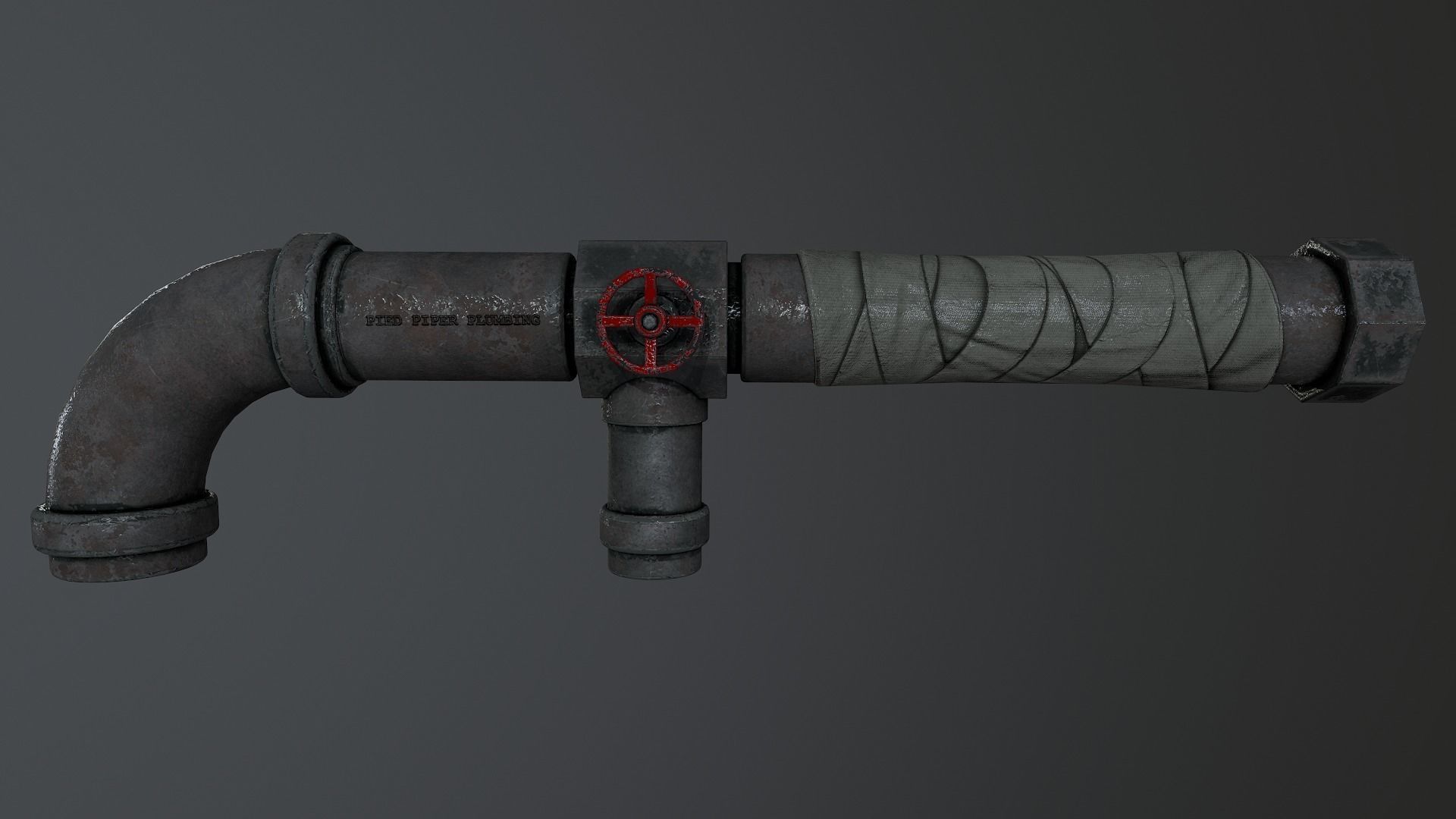 Leadpipe Low-poly 3D model_1