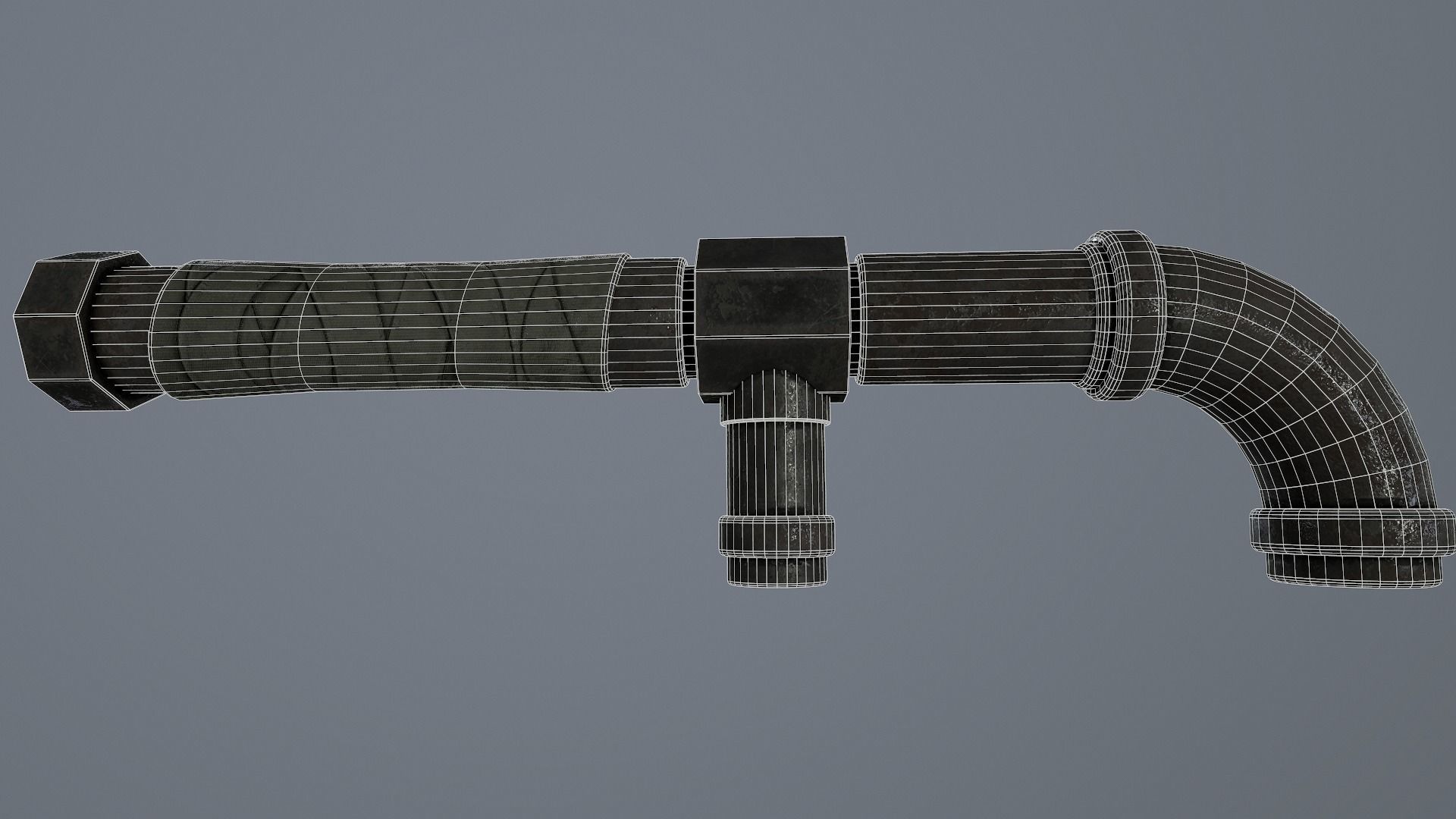 Leadpipe Low-poly 3D model_6