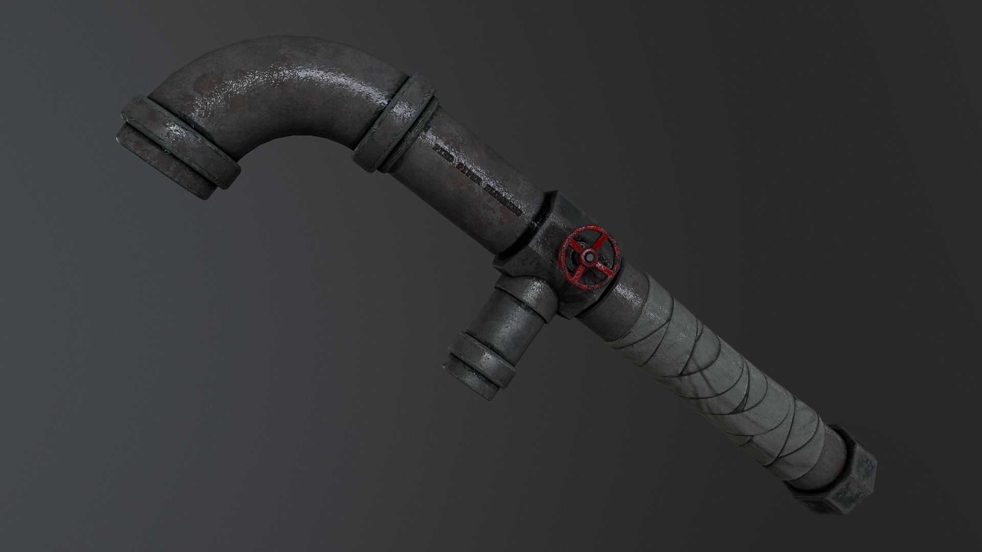 Leadpipe Low-poly 3D model_3