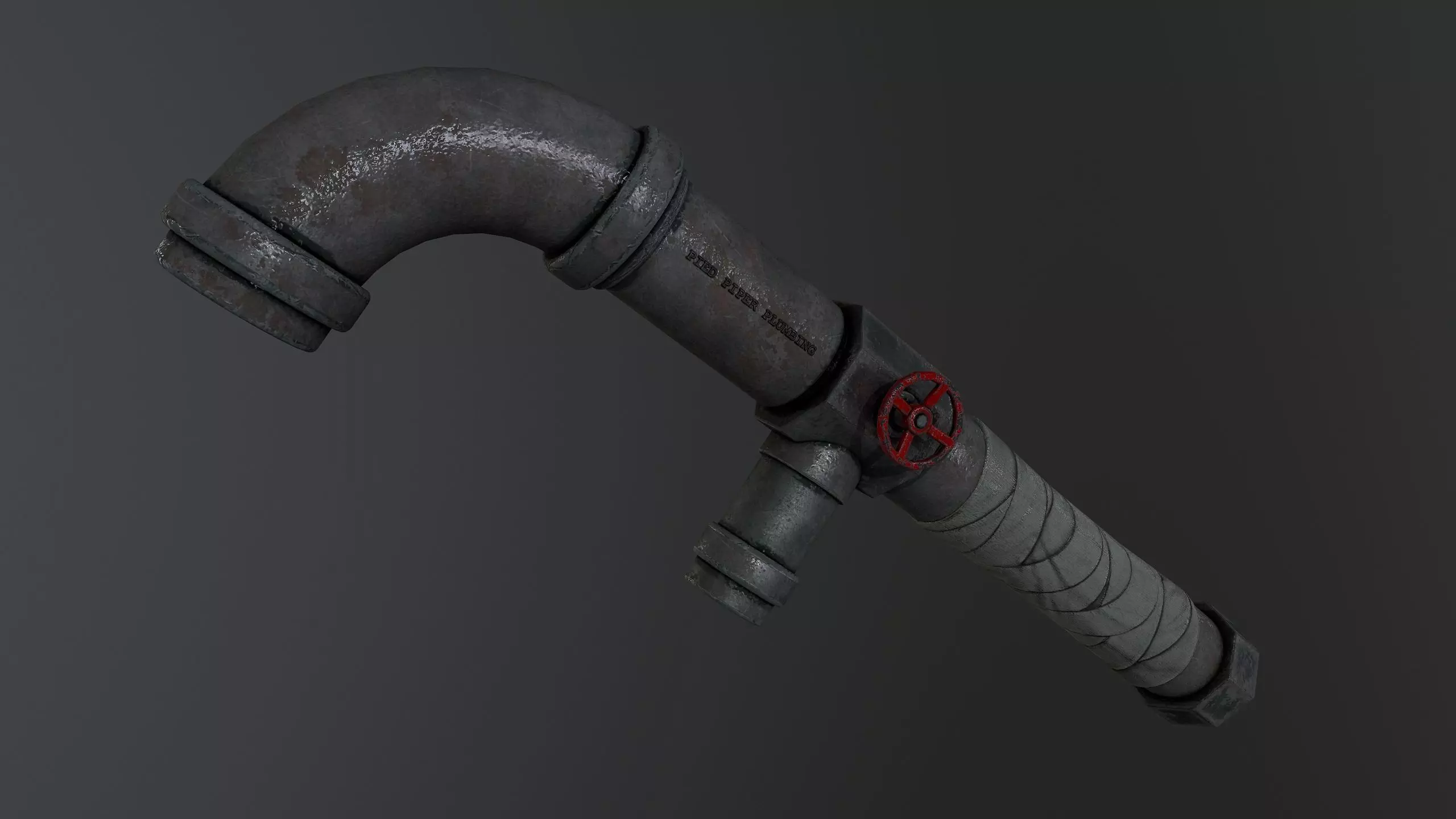Leadpipe Low-poly 3D model_0