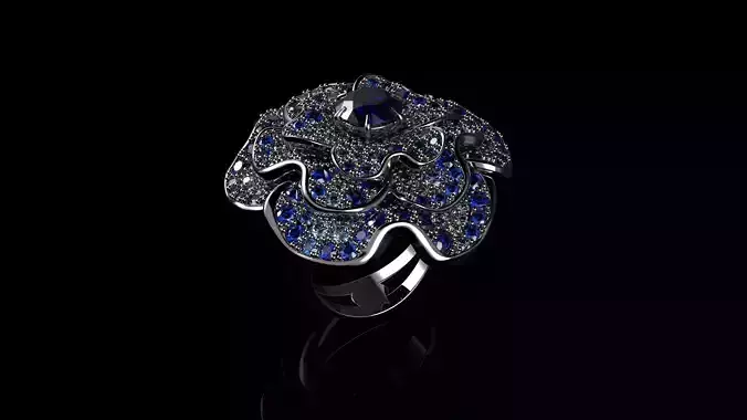 Flowers Ring Design Gold