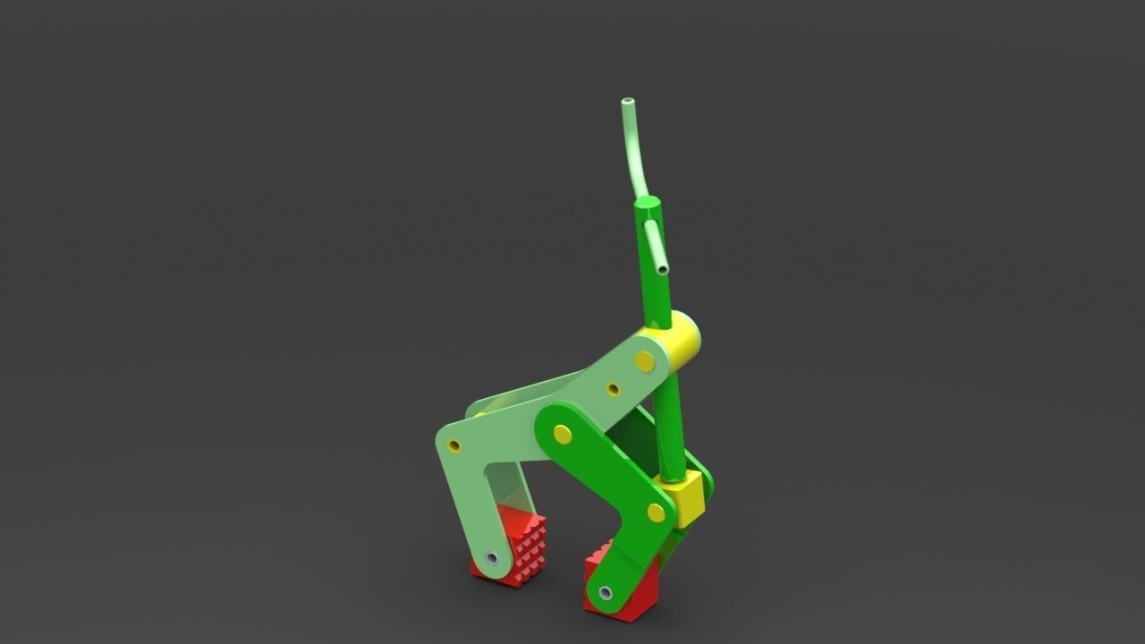 Clamp plastic toy Free 3D model_2