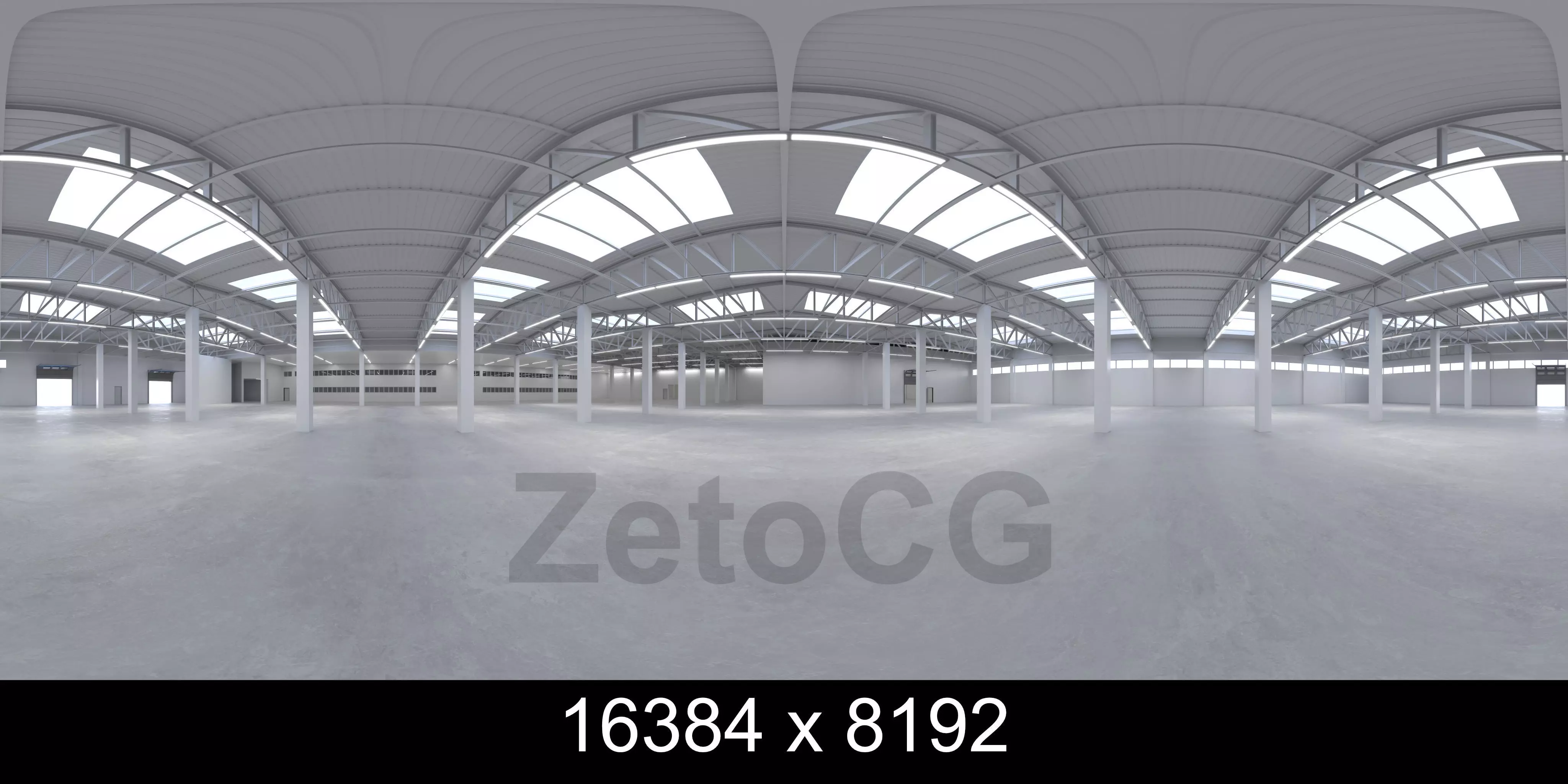 HDRI - Industrial Warehouse Interior 2 - 16384x8192 Texture_0