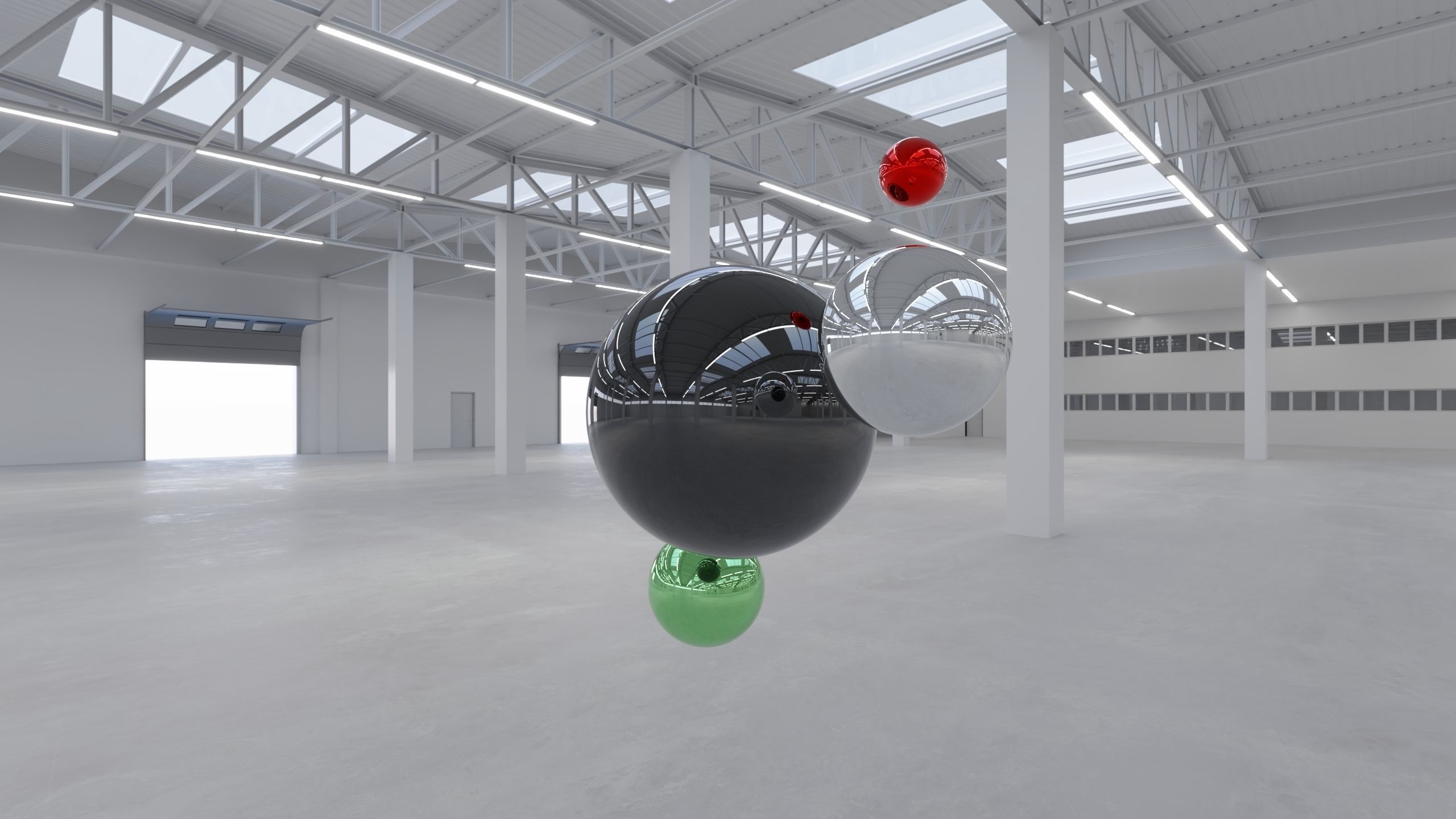 HDRI - Industrial Warehouse Interior 2 - 16384x8192 Texture_3