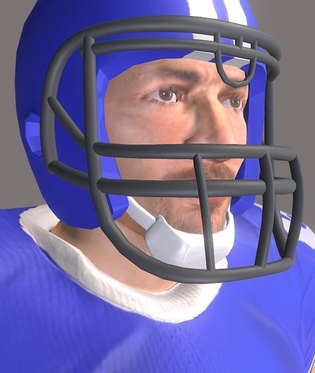 American Footballer Low-poly 3D model_8
