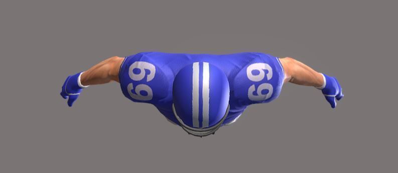 American Footballer Low-poly 3D model_10