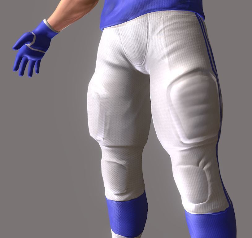 American Footballer Low-poly 3D model_16