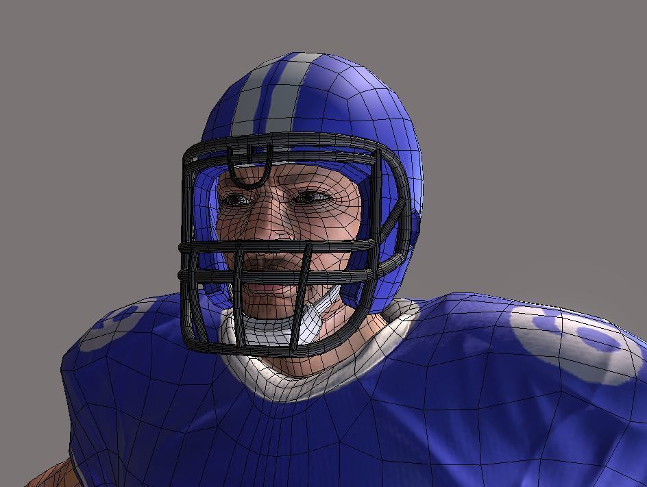 American Footballer Low-poly 3D model_18