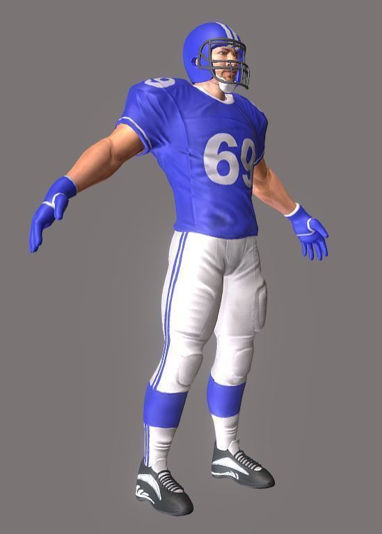 American Footballer Low-poly 3D model_5