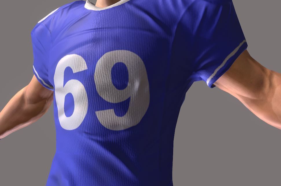 American Footballer Low-poly 3D model_15