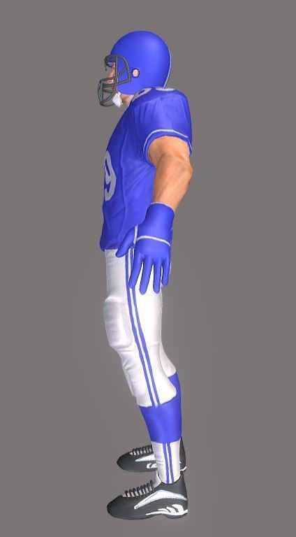 American Footballer Low-poly 3D model_3