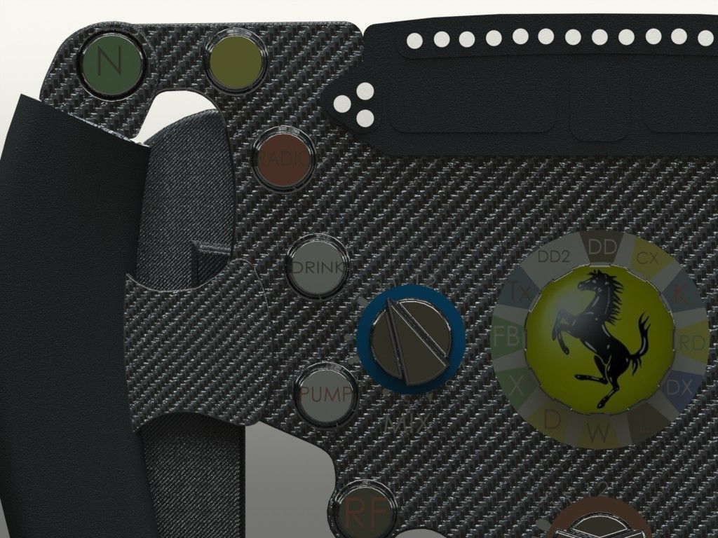 F1 Steering Wheel  Free 3D model_1