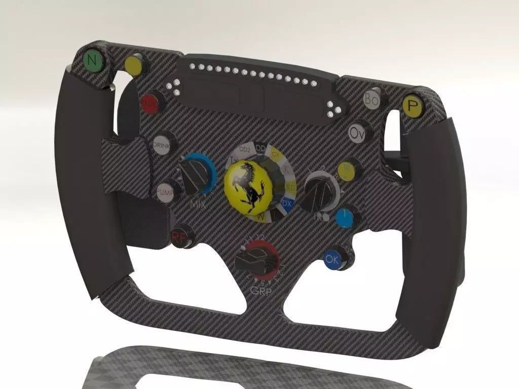F1 Steering Wheel  Free 3D model_0