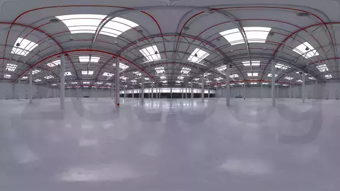 HDRI - Industrial Warehouse Interior 8 3D model