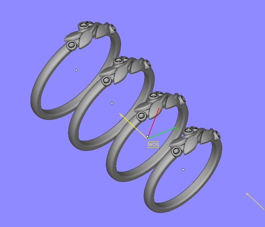 Leaves band ring delicate ring with leaves 4 sizes N0258 3D print model_7