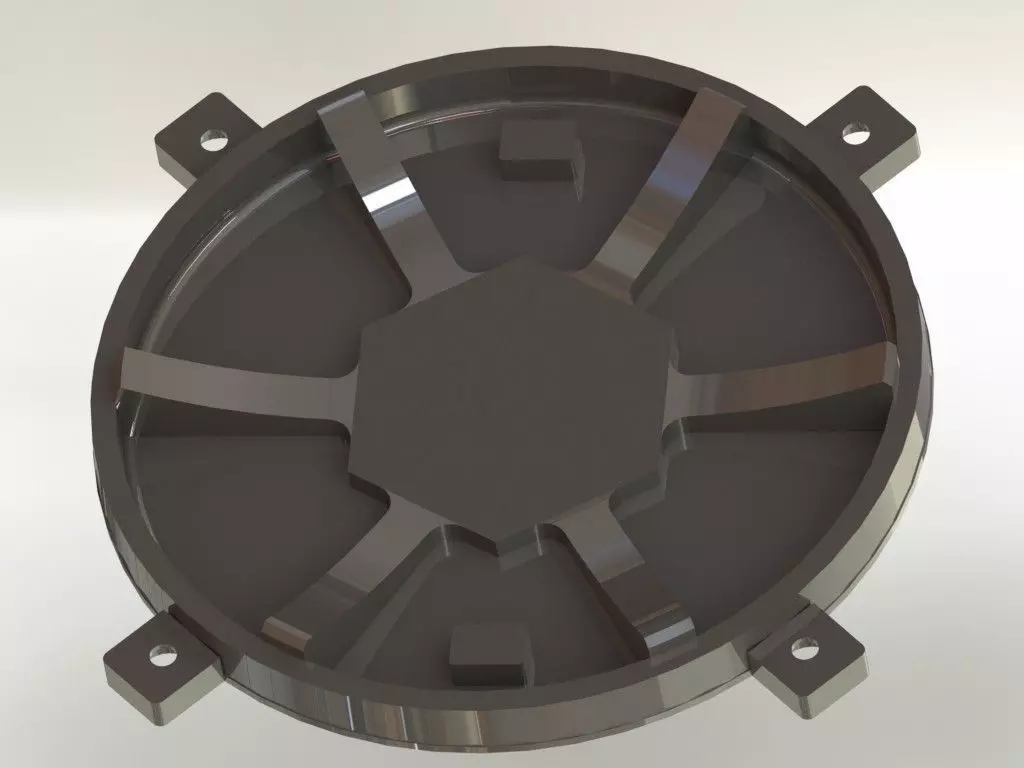Manhole metal cover for fan Free 3D model_0