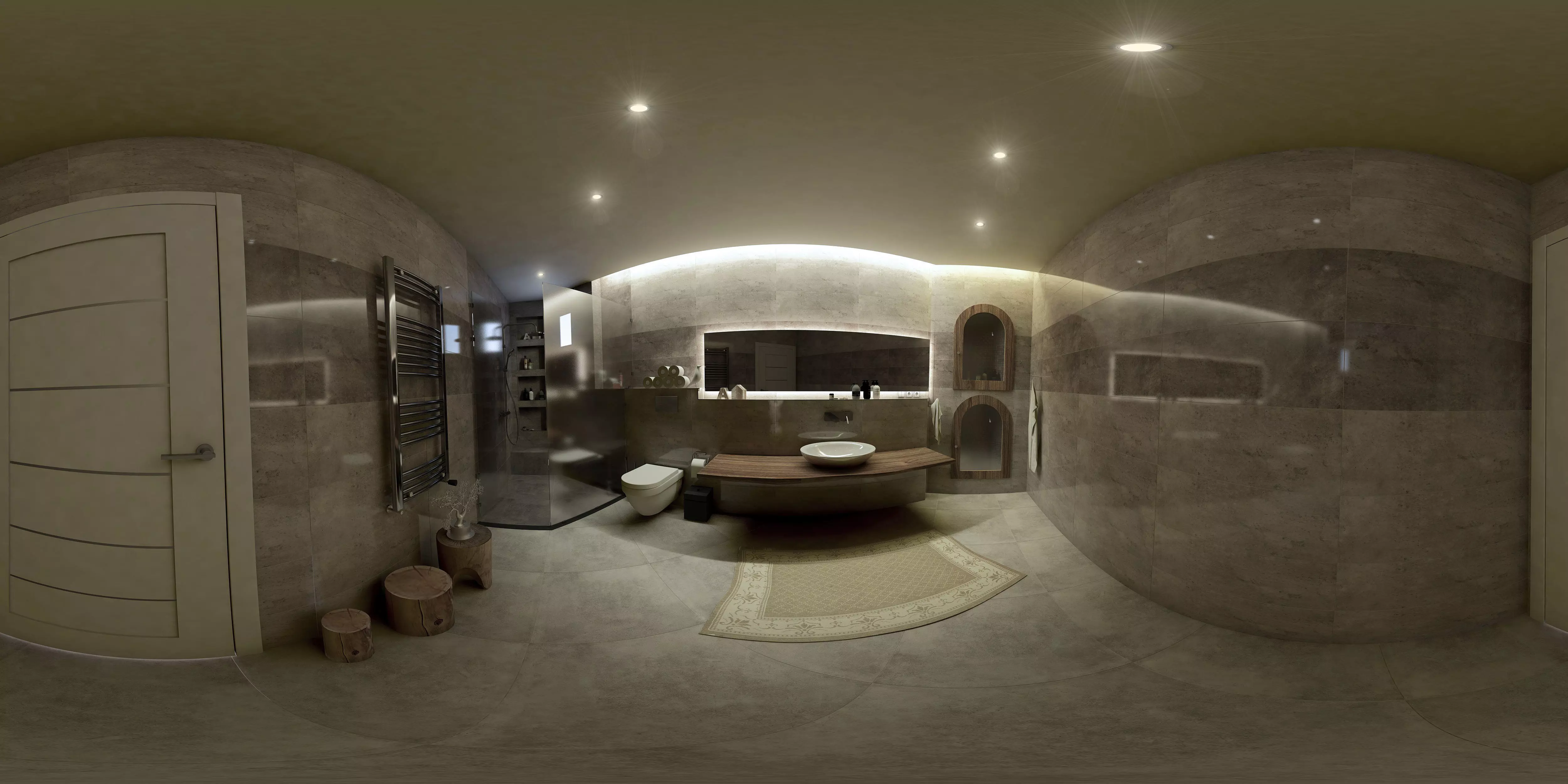 Modern bathroom 3D render 360 vr 3D model