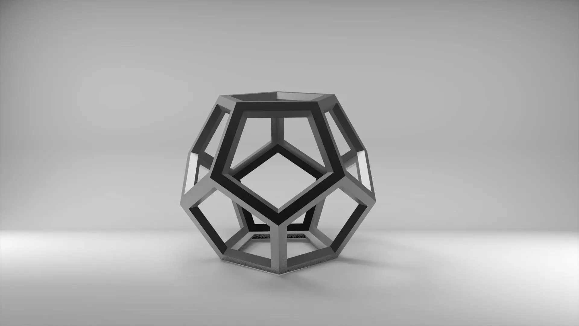 Empty dodecahedron  3D print model_0