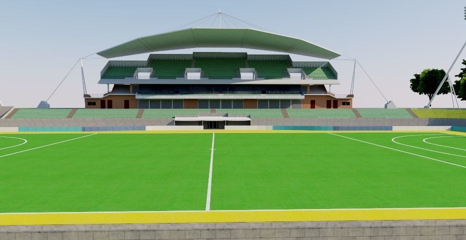 Sydney Olympic Park Hockey Centre Low-poly 3D model_3