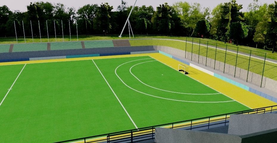 Sydney Olympic Park Hockey Centre Low-poly 3D model_4