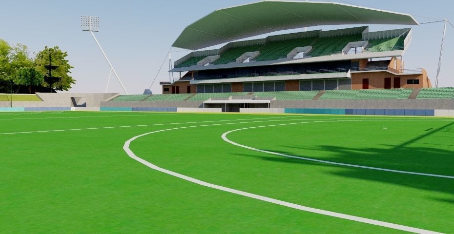 Sydney Olympic Park Hockey Centre Low-poly 3D model_2